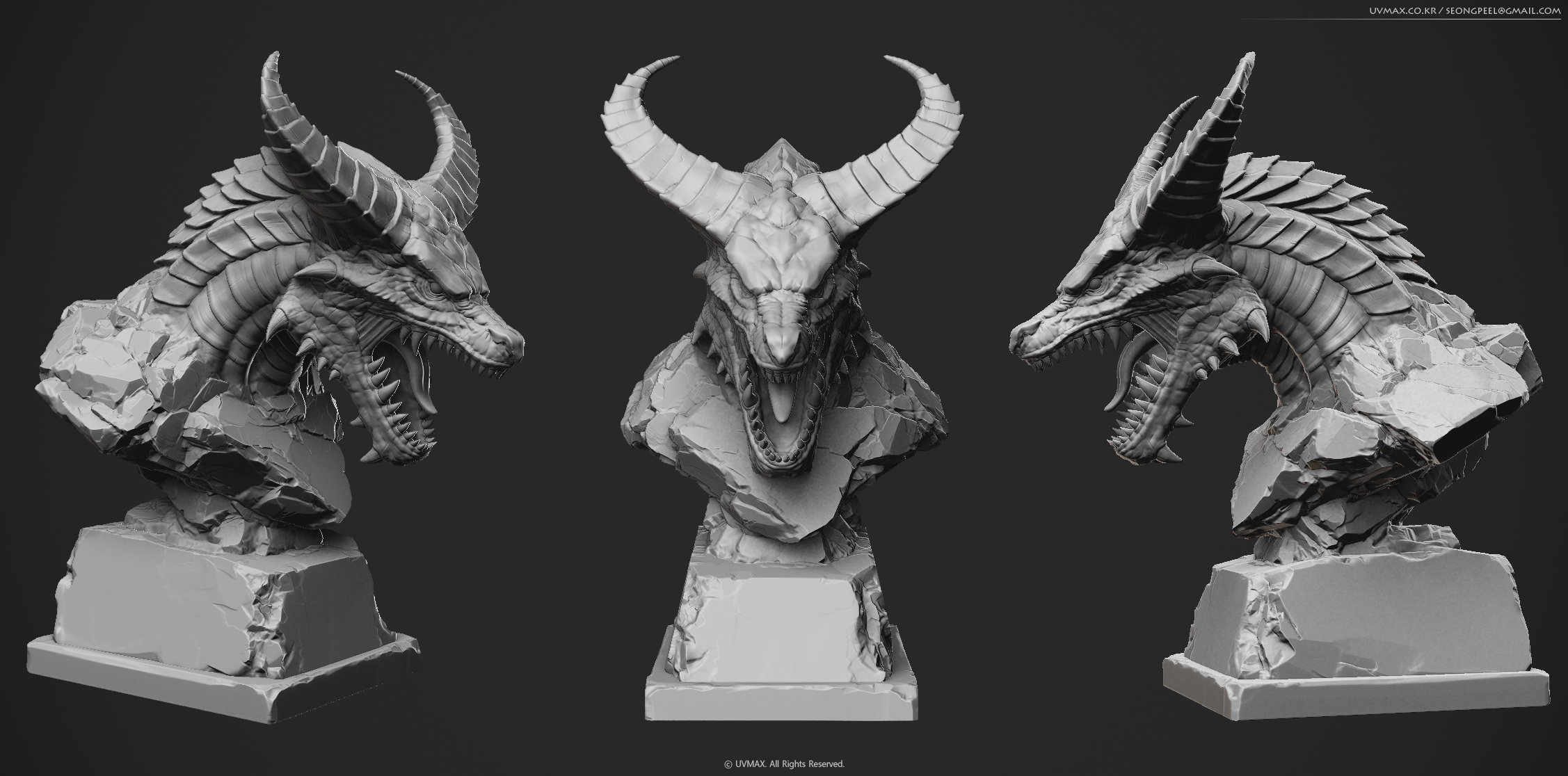 UVMAX 3D Environment Artist 2018A Dragon Statue